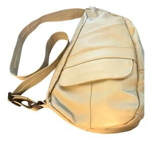 UNBRANDED MADE IN MEXICO LEATHER SLINGBACK HEALTHY BACK ERGONOMIC CREAM BAG